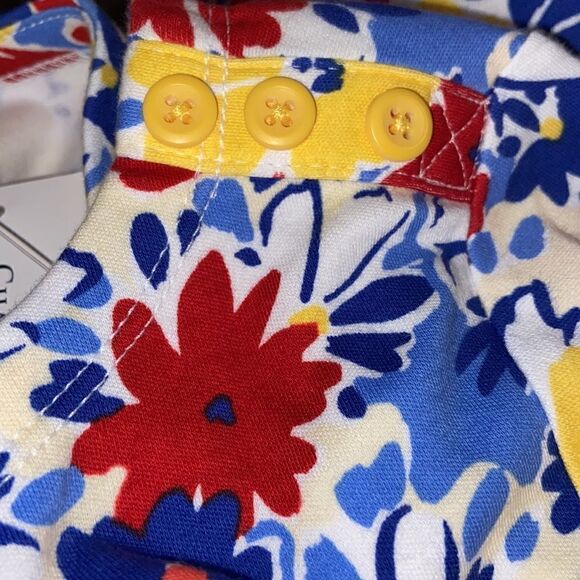 Charter Club Women's Primrose Yellow Combo Cotton Floral Boat Neck Top Sz S NWT - Picture 5 of 5